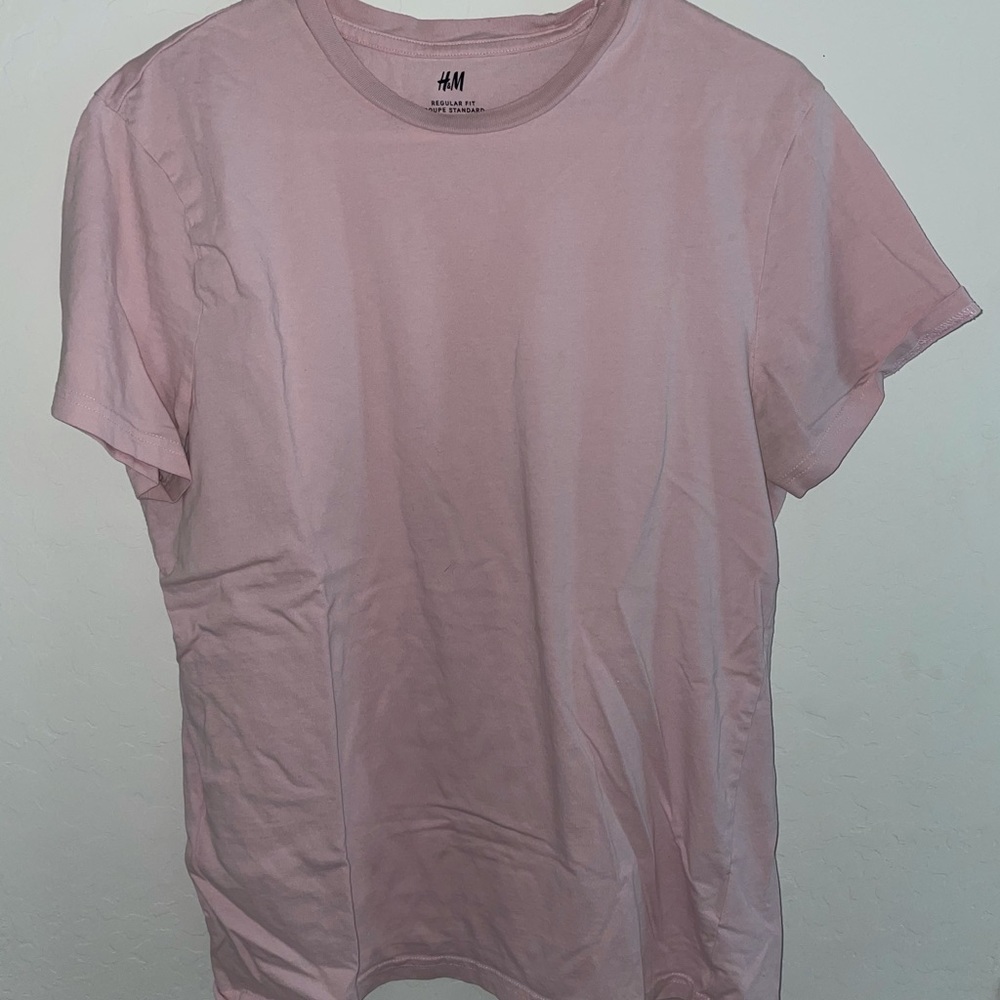 H&M Solid Pink Shirt